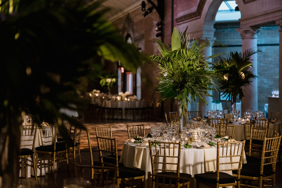 Bronx Zoo Wedding Reception with Jungle Greenery Florals